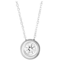 Collana World Diamond Group Donna Punto Luce in Oro bianco Diamante 0.30 Ct PL020DI - PL020DI
